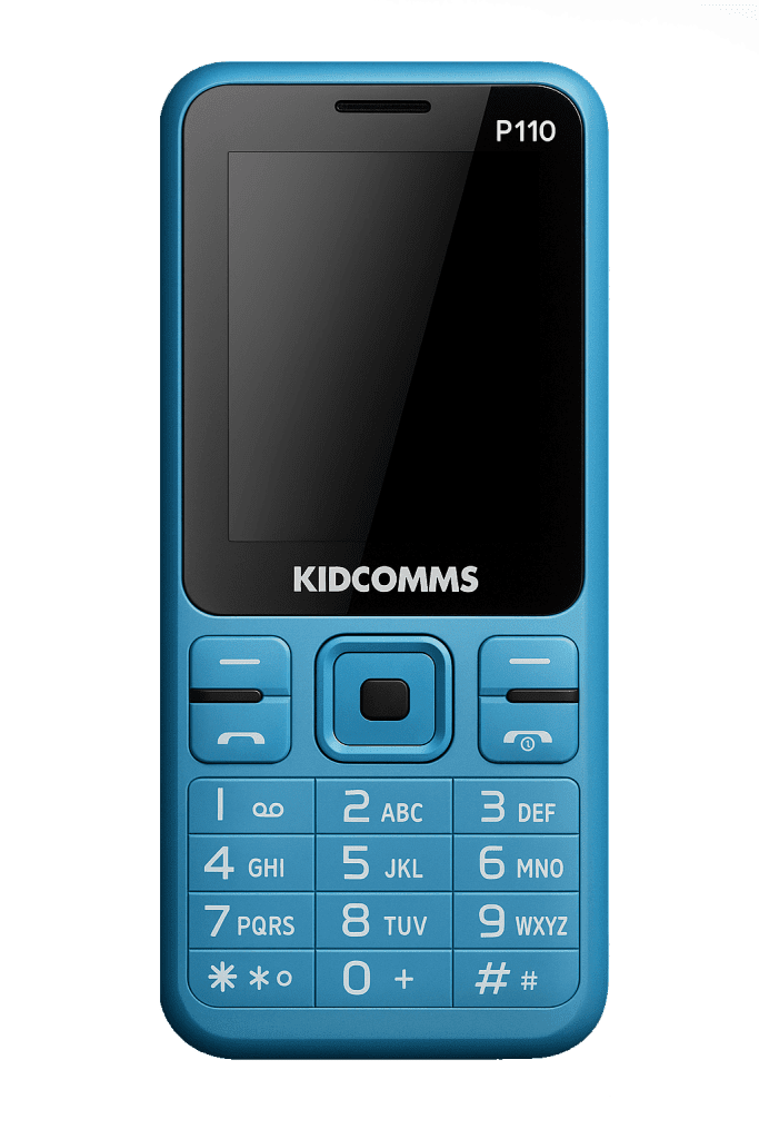 Kidcomms P110 kids phone, front view